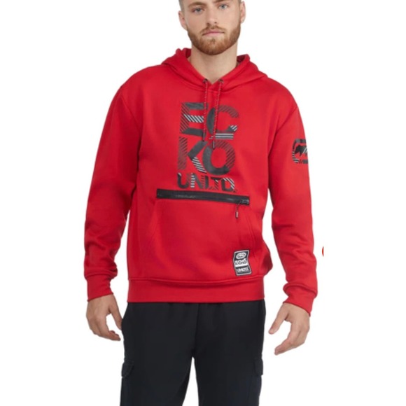 Ecko Unltd Distilled Red Fleece Pullover Hoodie  mens 170   Large - Picture 1 of 8